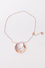 Colier metalic cu pandativ roz COLU0201 thumbnail picture - 