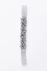 Curea elastică decorată cu flori argintie  C1680904 thumbnail picture - 