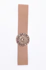 Curea elegantă decorată cu pietre taupe C160210 thumbnail picture - 