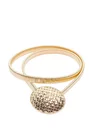 Curea metalică aurie cu cataramă ovală CUF01 thumbnail picture - 