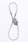 Curea metalică cu model inimă argintie C160211 thumbnail picture - 