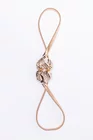 Curea metalică cu model inimă aurie C160211 thumbnail picture - 