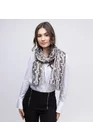 Esarfa lucioasa imprimeu geometric gri EGK12 thumbnail picture - 