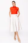Fustă Caramel elegantă in cloș ivory F3505 thumbnail picture - 