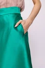 Fustă Caramel elegantă în cloș verde F3505 thumbnail picture - 