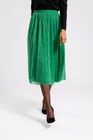 Fustă Caramel midi din tulle cu fir lame verde F3411 thumbnail picture - 