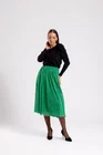 Fustă Caramel midi din tulle cu fir lame verde F3411 thumbnail picture - 