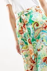 Fustă Caramel satin imprimeu paisley verde F3507 thumbnail picture - 