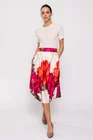 Fustă midi imprimeu floral crem FVA0202 thumbnail picture - 