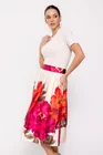 Fustă midi imprimeu floral crem FVA0202 thumbnail picture - 