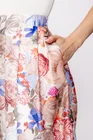 Fustă midi imprimeu floral ivory FBR0209 thumbnail picture - 