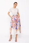 Fustă midi imprimeu floral ivory FBR0209 thumbnail picture - 
