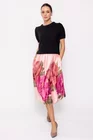 Fustă midi imprimeu floral roz FVA0202 thumbnail picture - 