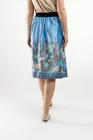 Fustă  midi în pliuri bleu FVA0301 thumbnail picture - 
