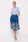 Fustă  midi in pliuri bleumarin FVA0301 thumbnail picture - 