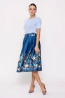Fustă  midi in pliuri bleumarin FVA0301 thumbnail picture - 
