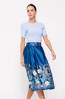 Fustă  midi in pliuri bleumarin FVA0301 thumbnail picture - 