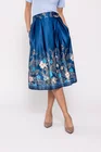 Fustă  midi in pliuri bleumarin FVA0301 thumbnail picture - 