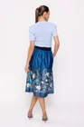 Fustă  midi in pliuri bleumarin FVA0301 thumbnail picture - 