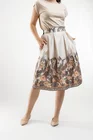 Fustă  midi în pliuri crem FVA0301 thumbnail picture - 