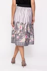 Fusta  midi in pliuri gri FVA0202 thumbnail picture - 