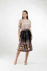Fustă  midi in pliuri neagră FVA0202 thumbnail picture - 