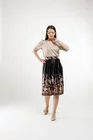 Fustă  midi in pliuri neagră FVA0202 thumbnail picture - 