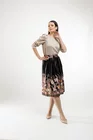 Fustă  midi in pliuri neagră FVA0202 thumbnail picture - 