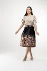 Fustă  midi in pliuri neagră FVA0202 thumbnail picture - 