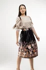 Fustă  midi in pliuri neagră FVA0202 thumbnail picture - 