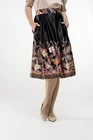 Fustă  midi in pliuri neagră FVA0202 thumbnail picture - 