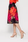 Fustă midi neagră  imprimeu floral FVA0202 thumbnail picture - 