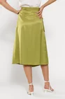 Fustă satin cu buzunar aplicat kaki FROS0301 thumbnail picture - 