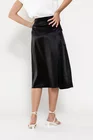 Fustă satin cu buzunar aplicat neagră FROS0301 thumbnail picture - 