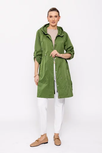 Jachetă intermediară din bumbac verde JMD0203
