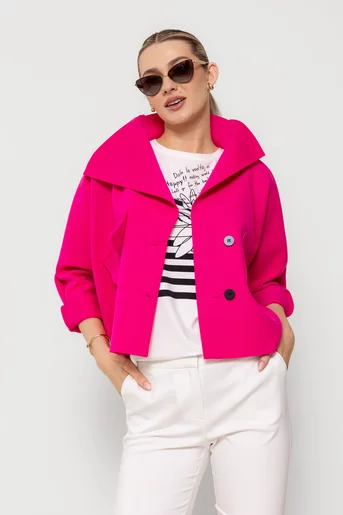 Jachetă scurtă de primavară fuscia JSUN0201