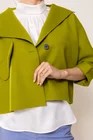 Jachetă scurtă de primavară verde fistic JSUN0201 thumbnail picture - 