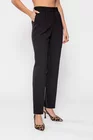 Pantaloni Caramel conic cu un pliu negru P2505 thumbnail picture - 