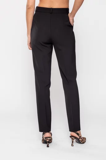 Pantaloni Caramel conic cu un pliu negru P2505