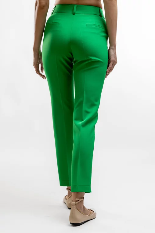 Pantaloni Caramel conici cu șlit lateral verde P2402 thumbnail picture - 