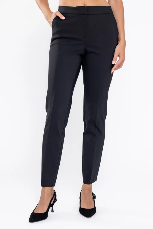 Pantaloni Caramel cu elastic la spate negri P2517 thumbnail picture - 