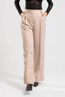 Pantaloni Caramel evazați bej cu dungi P2417 thumbnail picture - 