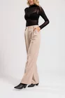 Pantaloni Caramel evazați bej cu dungi P2417 thumbnail picture - 