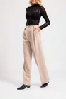 Pantaloni Caramel evazați bej cu dungi P2417 thumbnail picture - 