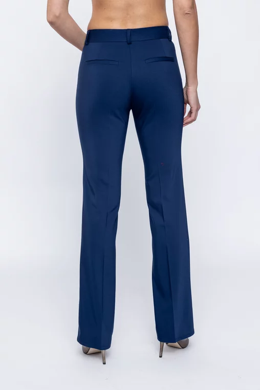Pantaloni Caramel evazați bumbac albastri P2503 picture - 3