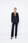 Pantaloni Caramel evazați bumbac negru P2503 thumbnail picture - 