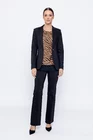 Pantaloni Caramel evazați bumbac negru P2503 thumbnail picture - 
