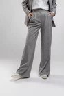 Pantaloni Caramel  evazati cu pliuri gri P2408 thumbnail picture - 