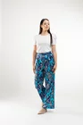 Pantaloni Caramel imprimeu paisley albastru P2411 thumbnail picture - 