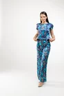 Pantaloni Caramel imprimeu paisley albastru P2411 thumbnail picture - 